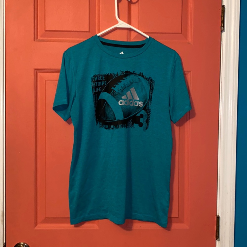 Adidas Teal Football T-shirt (Youth XL)